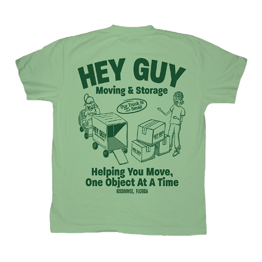Hey Guy Moving and Storage Mint Green Tee