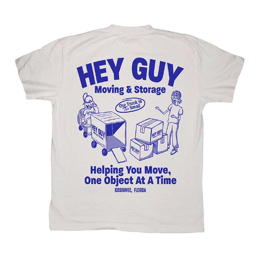 Hey Guy Moving and Storage White Tee